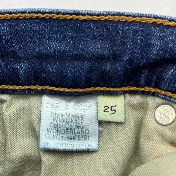 Rag & Bone Modele Skinny Mid Rise Size 25 - Picture 12 of 16